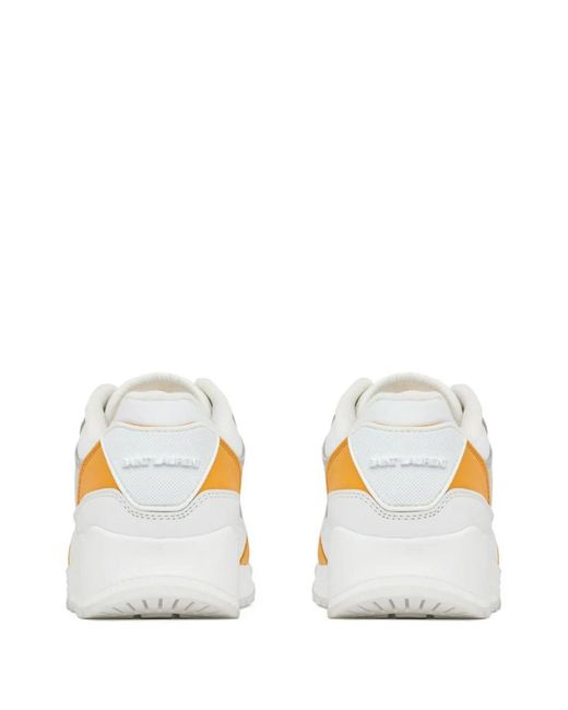 Saint Laurent White Cin 15 Panelled Leather Sneakers for men