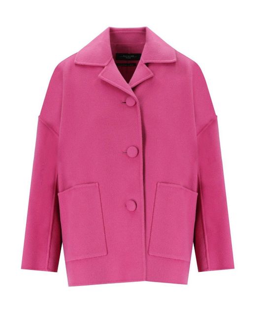 Weekend by Maxmara Pink Panca Fuchsia Wool Jacket