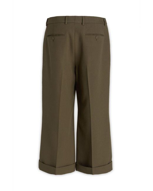 Gucci Green Wide Leg Trousers for men