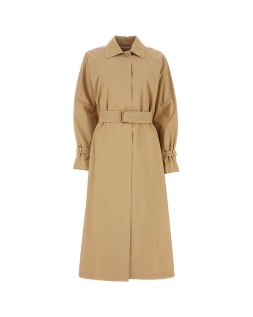 Max Mara Natural Stretch Cotton Memo Oversize Trench