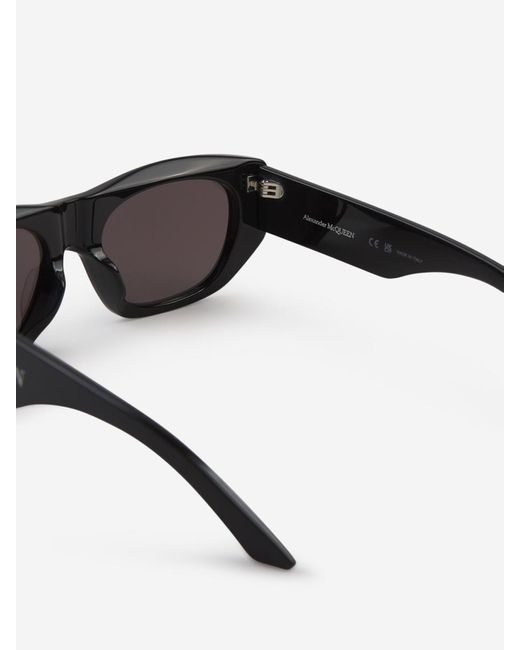 Alexander McQueen Gray Rectangular Sunglasses for men