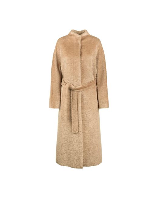 Max Mara Natural Camel Wool-Blend Alpaca Coat