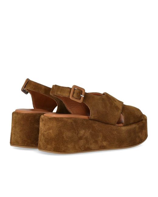 Strategia Brown Toffee Platform Sandal