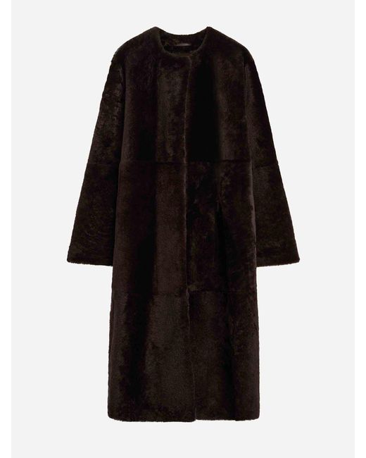 Totême  Black Long Fur Coat