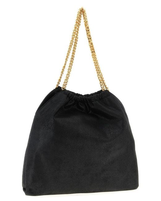 Stella McCartney Black 'Falabella Drawstring' Shoulder Bag I
