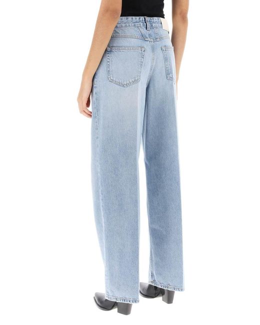 Closed Blue Loose Jeans With Tapered Cut