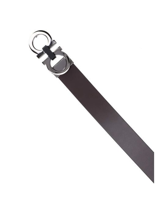 Ferragamo Black "gancini" Reversible Belt for men