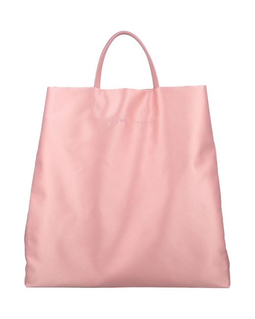 Carven Pink Satin Jeanne Tote Bag