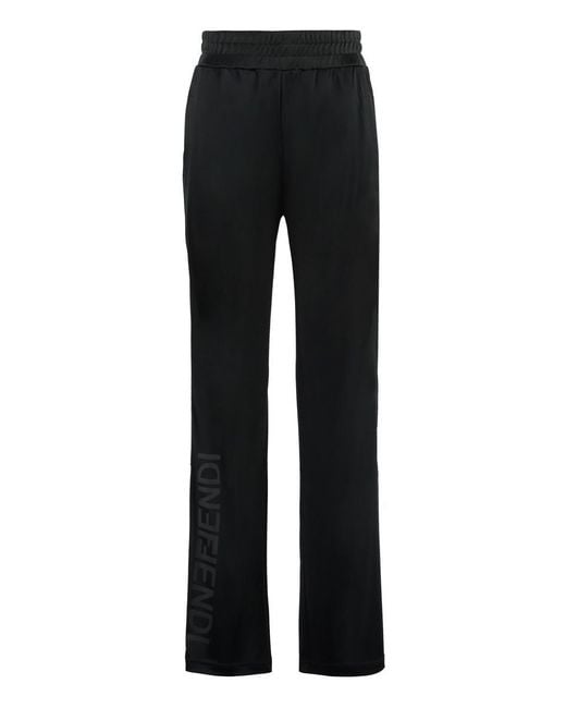 Fendi Black Contrast Side Stripes Trousers