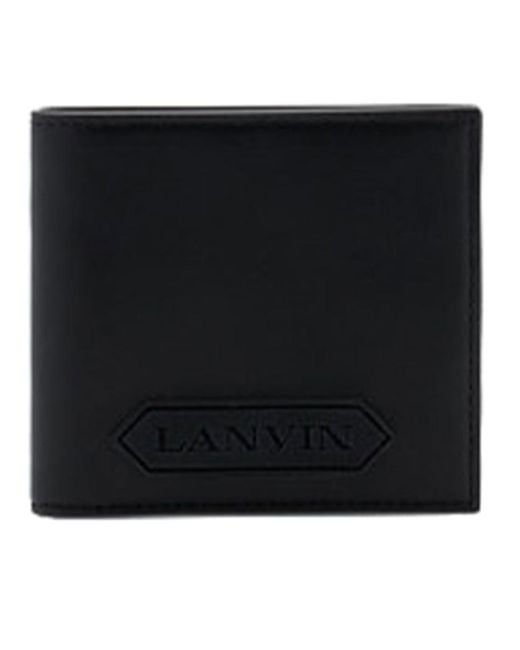 Lanvin Black Wallet With Logo Accessories for men