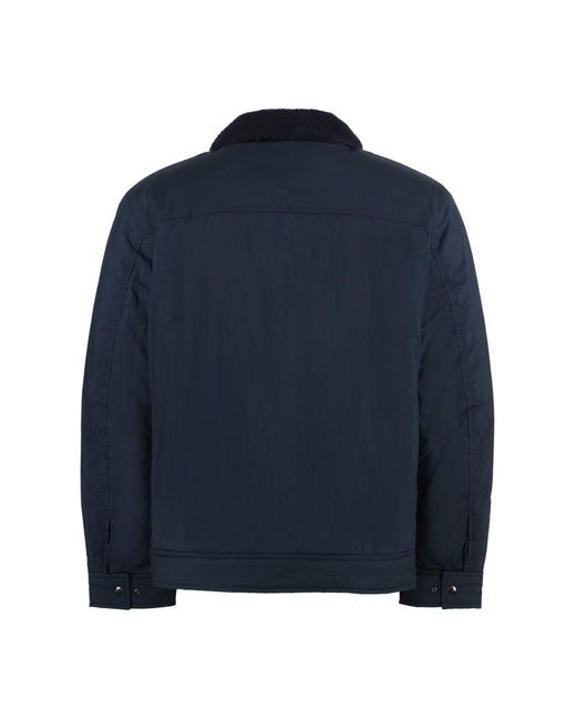 Woolrich Blue Cotton Blend Jacket for men