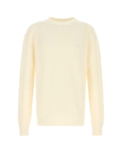 Amiri White Crochet Sweater for men
