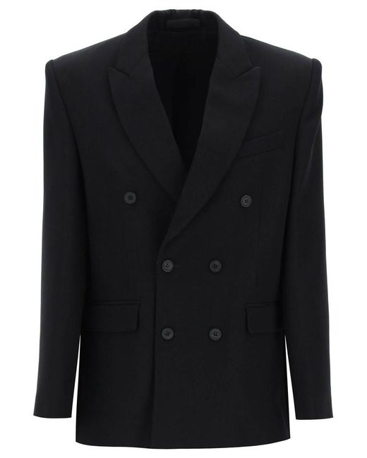 Wardrobe NYC Black Double-Breasted Blazer