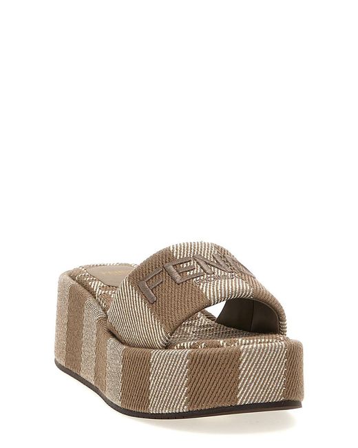 Fendi Brown Sunshine' Slides