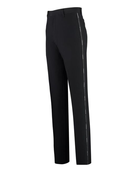 Givenchy Black Wool Tailored Trousers for men