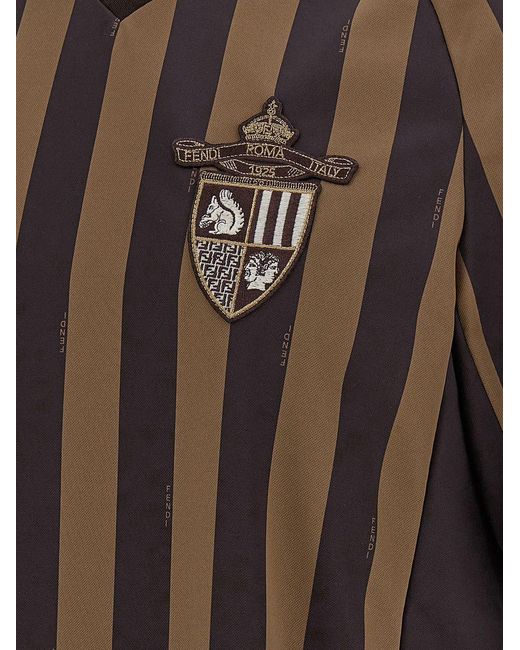 Tシャツ・カットソー FENDI 'Fendi Crest' T-shirt Brown Fendi Crest' T-Shirt in Brown for Men | Lyst