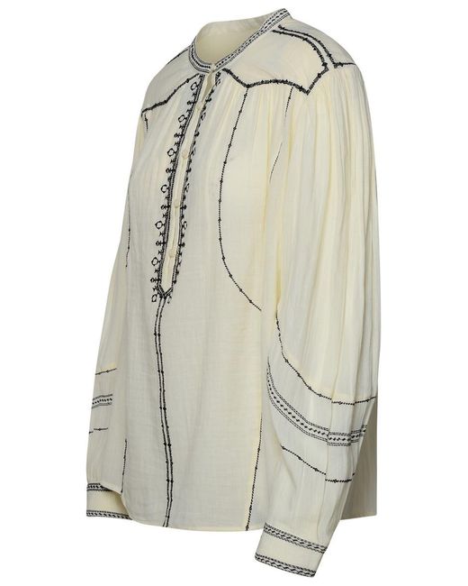 Isabel Marant Natural 'Pelson' Ivory Cotton Shirt