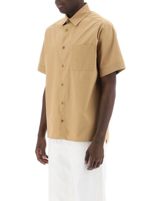 A.P.C. Natural Ross Short Sleeved Shirt for men