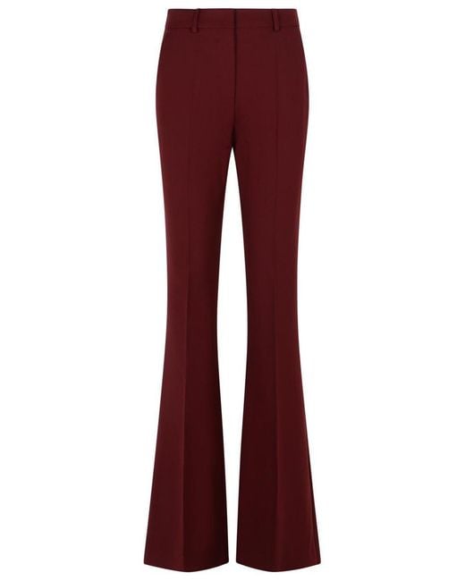Sportmax Red Virgin Wool Wine Trousers