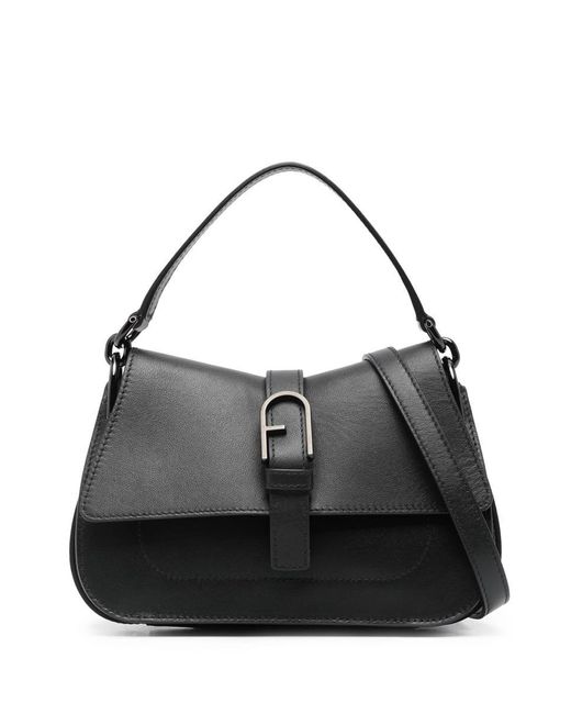 Furla Black Flow Mini Top Handle Bags
