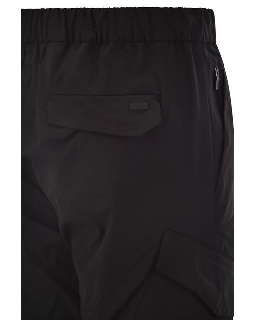 Herno Black Laminar Trousers In Dive Nylon for men