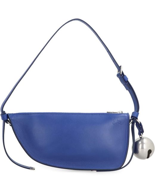 Burberry Blue Shield Sling Leather Mini Shoulder Bag