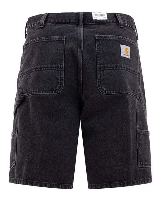 Carhartt Blue Short "Double Knee" for men