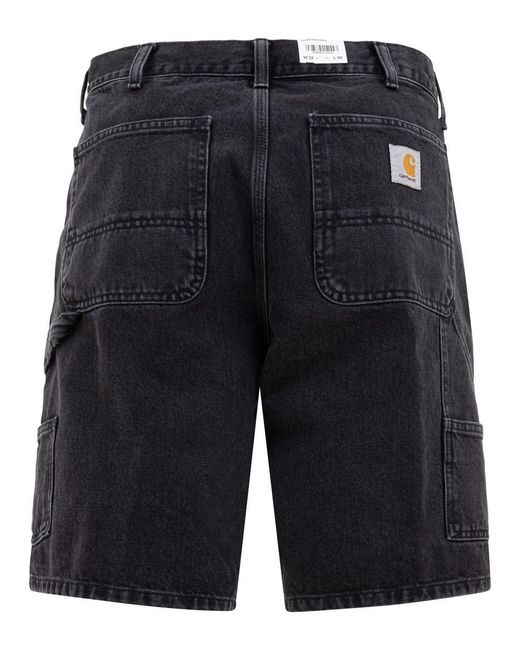 Carhartt Blue Short "Double Knee" for men