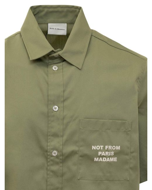 Drole de Monsieur Green Drole De Monsieur Le Slogan Shirt for men