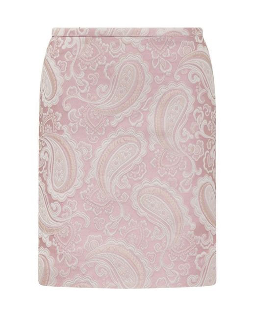Sportmax Pink Paisley Skirt