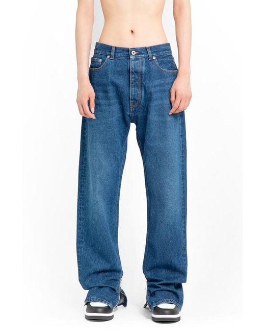 Off-White c/o Virgil Abloh Blue High-waist Straight-leg Jeans for men