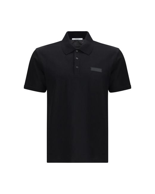 Givenchy Black Cotton Polo Shirt for men