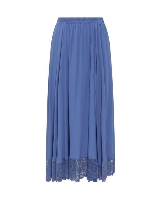 Jucca Blue Skirt With Lace