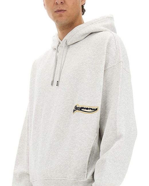 Jacquemus White The "Gio" Hoodie for men