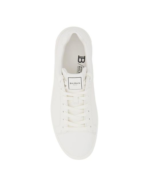 Balmain White B-Court Sneakers for men