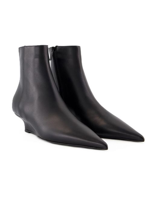 Totême  Black Sharp Ankle Boots