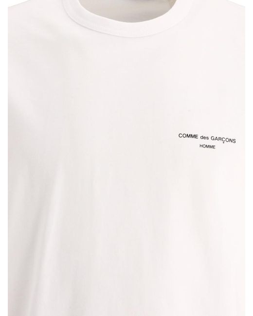 Comme des Garçons White T Shirt With Logo for men