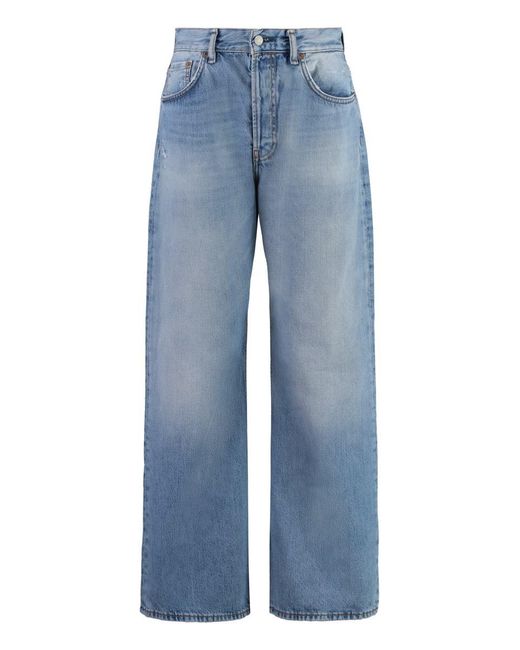 Acne Blue 5-pocket Straight-leg Jeans