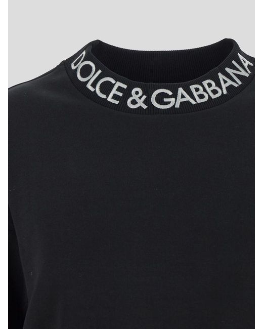 Dolce & Gabbana Blue Logo Cotton Sweatshirt