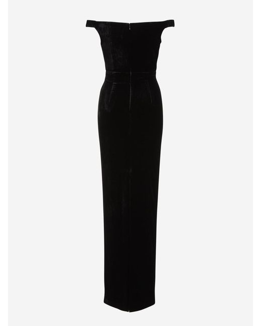 Roland Mouret Black Velvet Maxi Dress