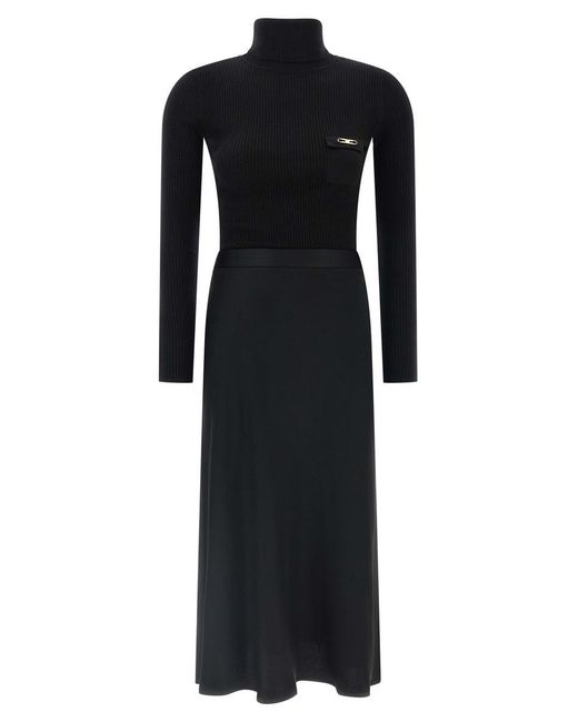 black two piece prom dress long sleeve Two Pieces Black Long Sleeves Mermaid Lace Prom Dresses, Two Pieces La –  morievent