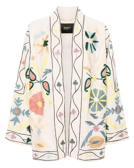 Seventy Natural Floral Embroidery Coat