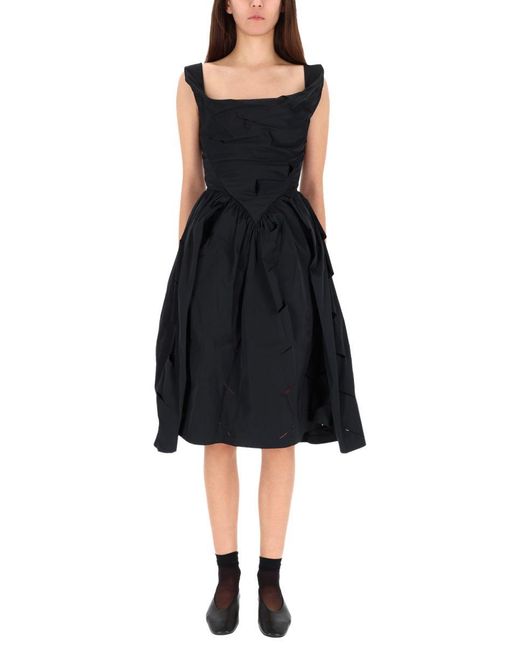 vivienne westwood dress black Vivienne Westwood Black Corset Off Shoulder Cocktail Dress SOLD –  PauméLosAngeles main image 1