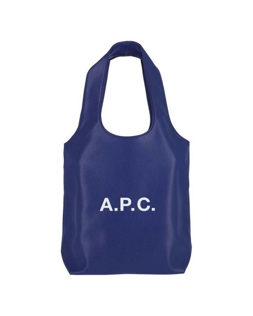 A.P.C. Blue Small Tote Bag Ninon