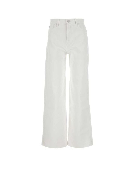 7 For All Mankind White Jeans