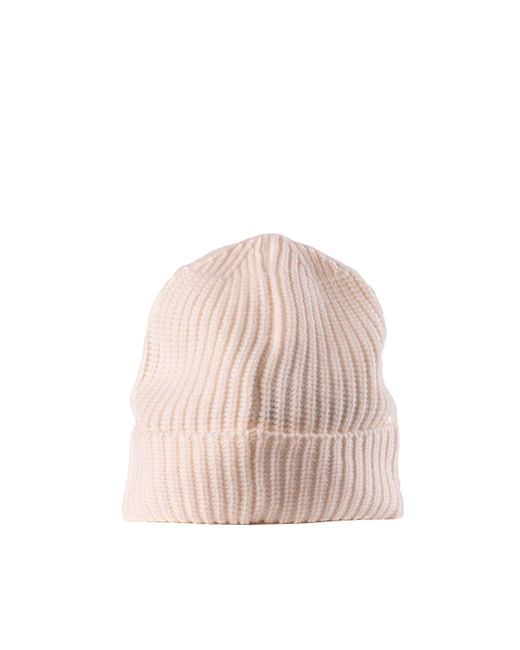 Stone Island Pink Virgin Wool Cap With Logo for men
