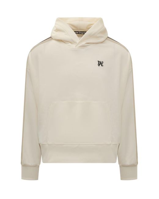 Palm Angels White Sweatshirt With Monogram Pa for men