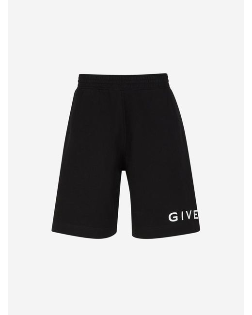 Givenchy White Logo Cotton Bermuda Shorts for men