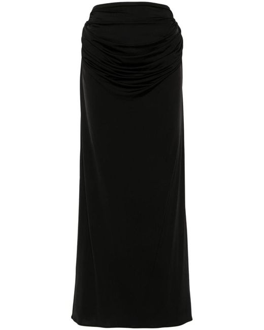 Magda Butrym Black Draped Detail Skirt