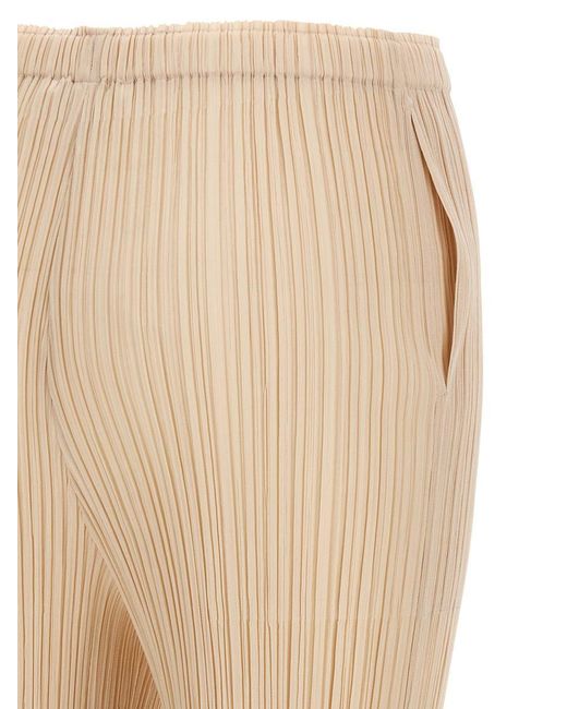 Pleats Please Issey Miyake Natural 'Monthly Colors: July' Pants